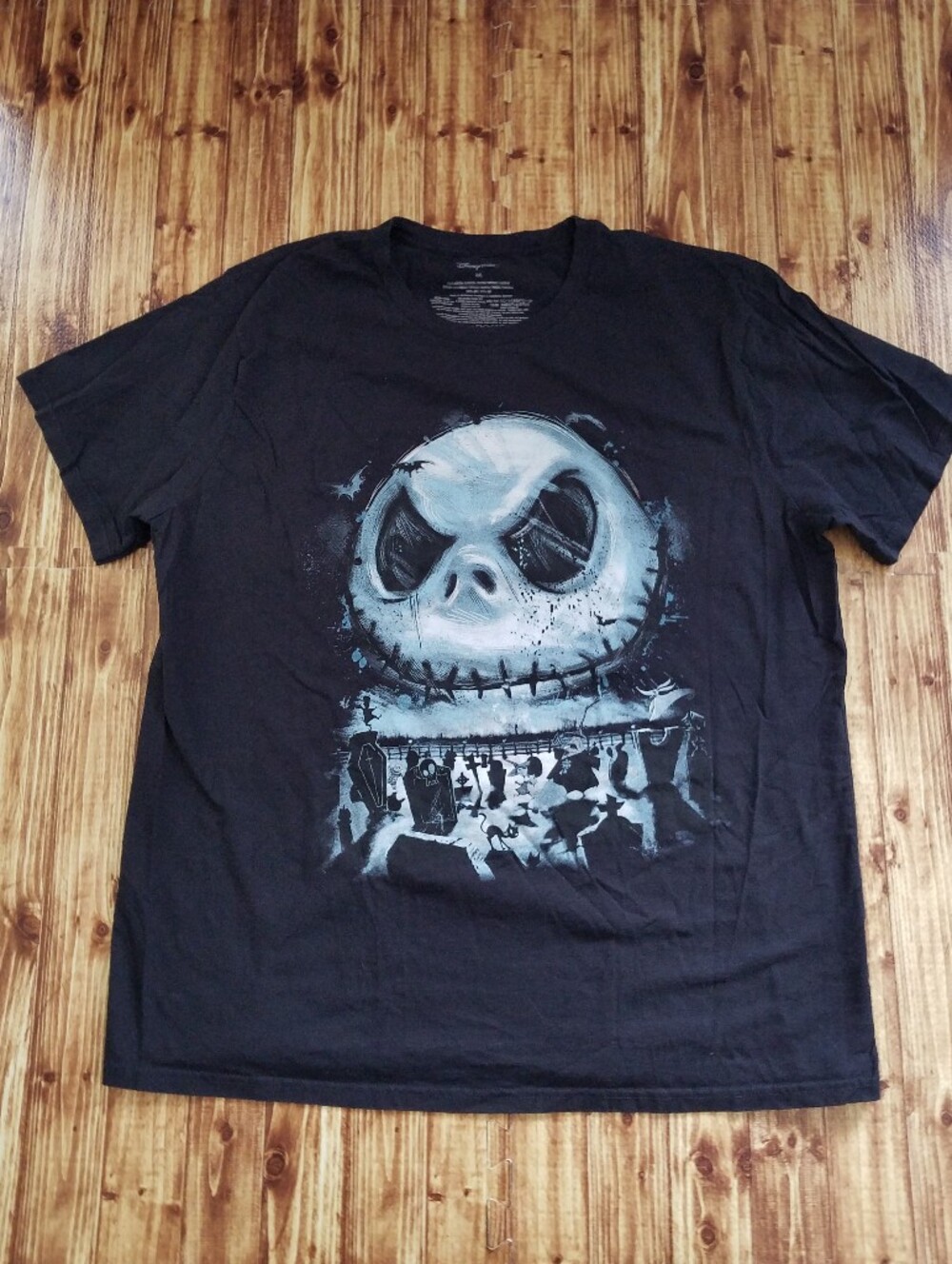 Disney Store Nightmare Before Christmas Jack Skellington Black Men's 2XL Shirt